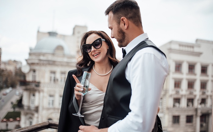 Luxury couple in Antwerp