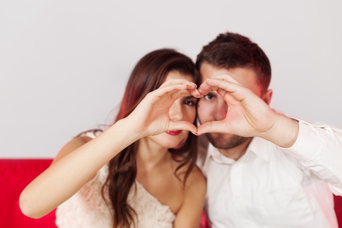 couple making heart