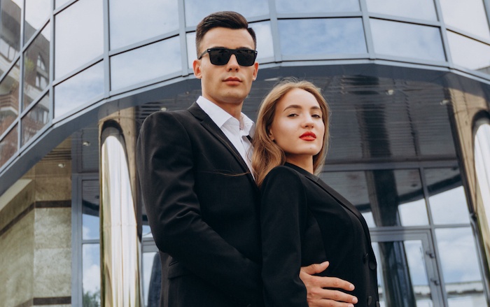 Luxury couple in Amsterdam