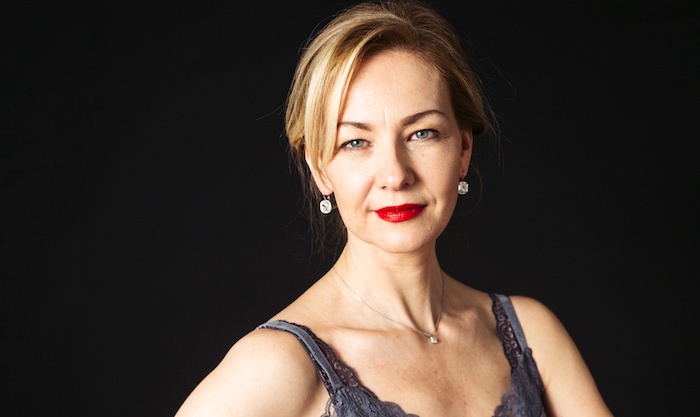 Rich woman in Riga