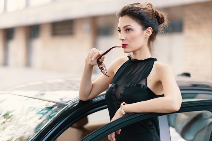 rich luxury elite woman