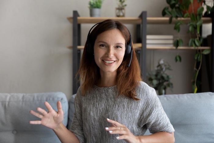 Chat vidéo avec une femme