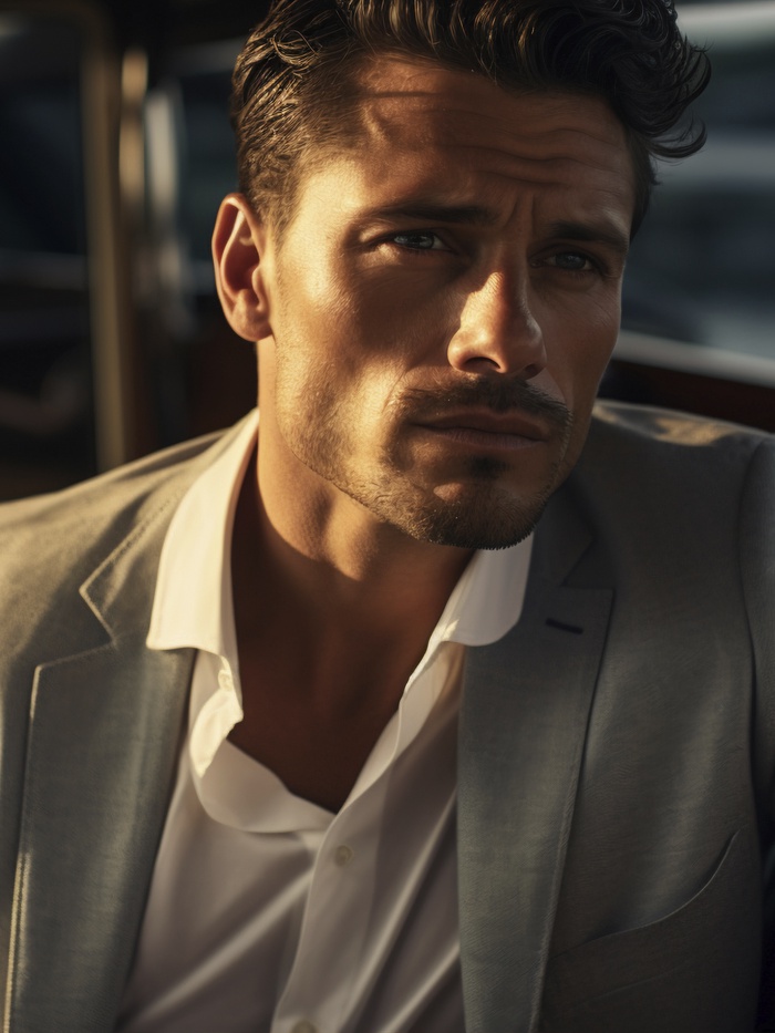 handsome man on boat