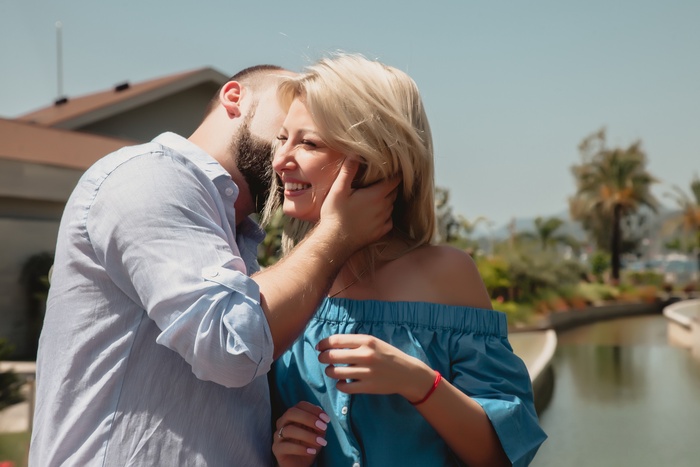 loving couple enjoying honeymoon