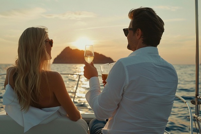 Elegant outdoor dating scene in Rio de Janeiro