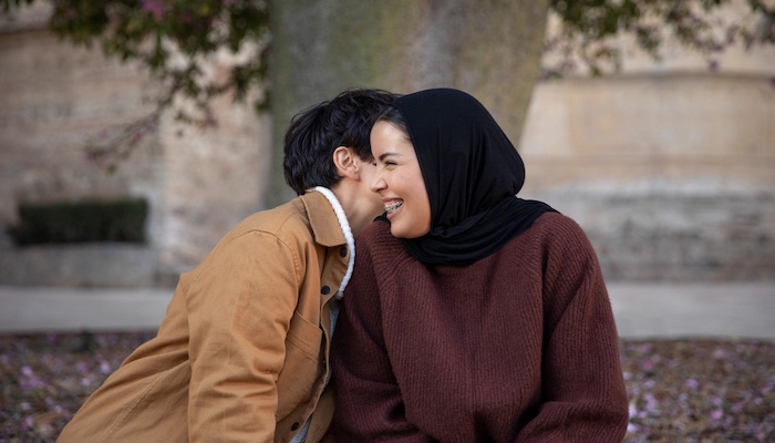 Latino man & Arab woman