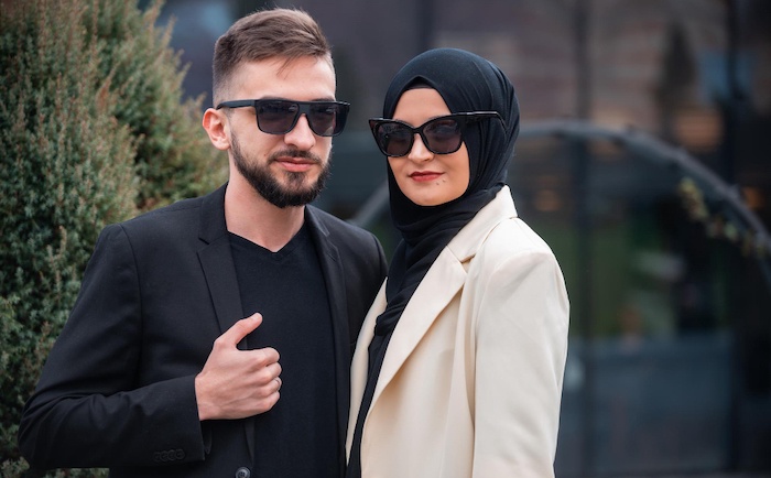 Arab woman & White man