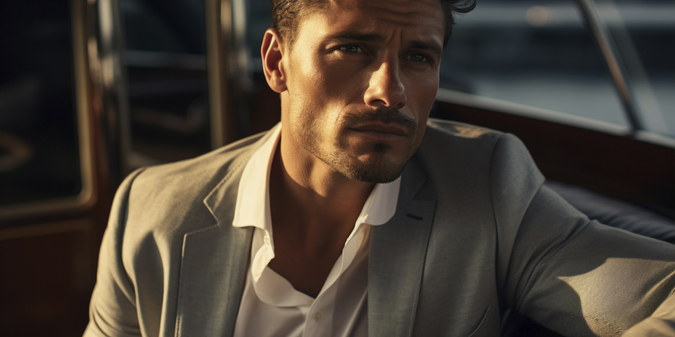 handsome man on boat