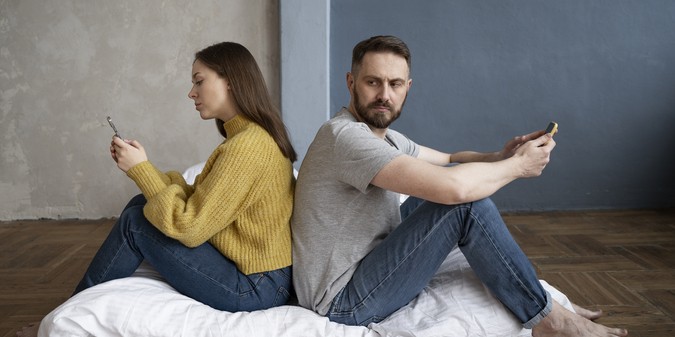 Couple having communication problems