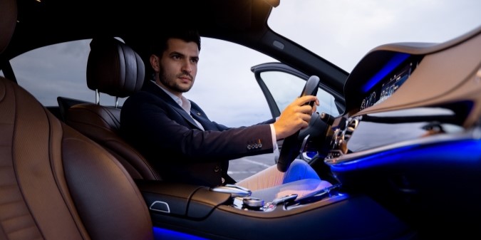 businessman, rich man, handsome man, luxury car