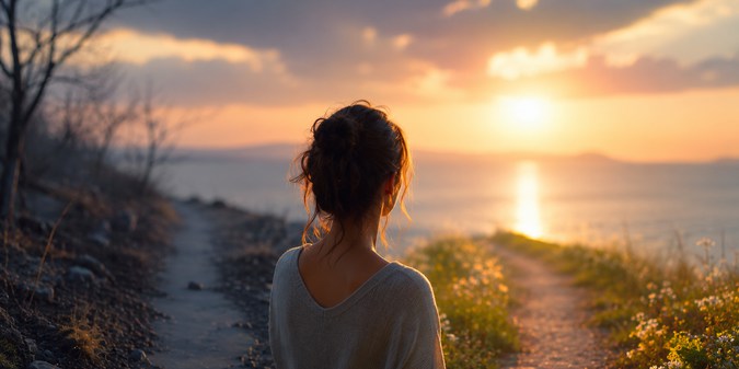 the background of a woman