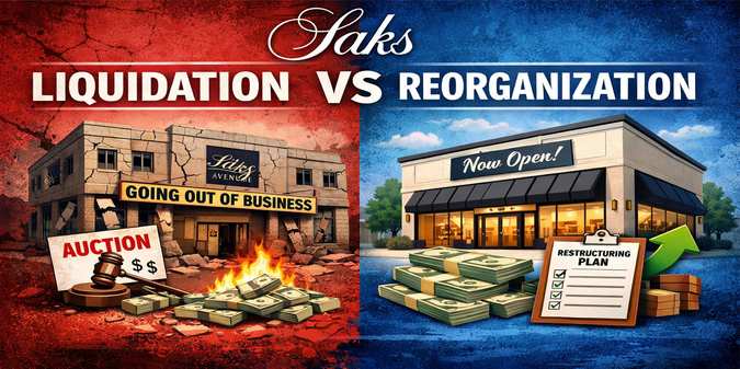Saks liquidation vs reorganization