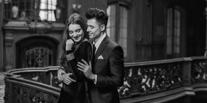 loving couple, rich people, beautiful couple