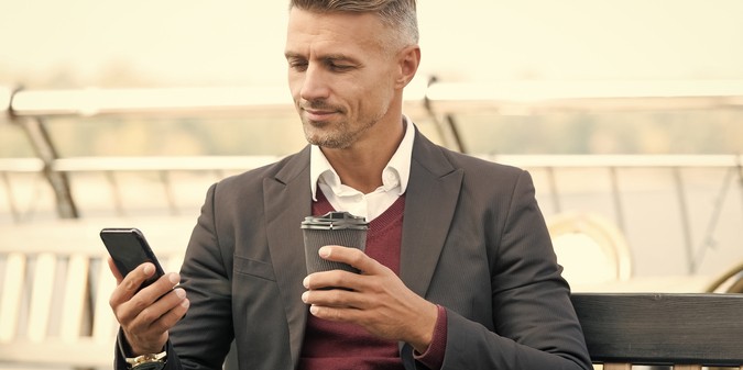 businessman chatting on the phone