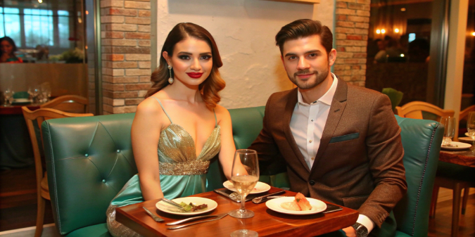 High-value woman dating romantic dinner