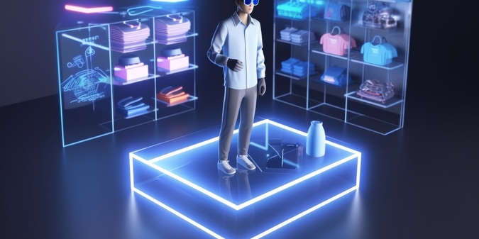 Person using ar technology to perform their occupation