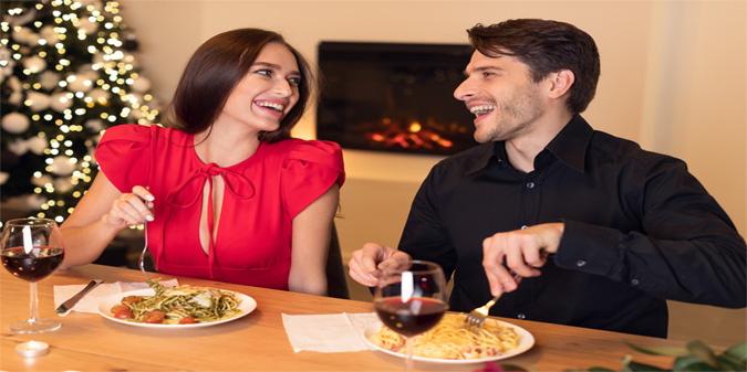 luxury couple dinner