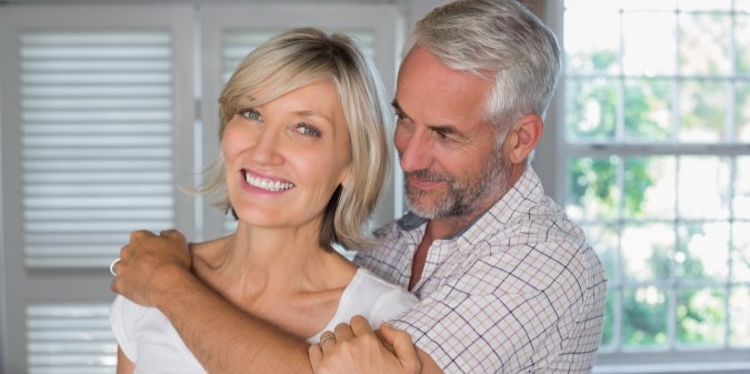 mature man, mature love, over 40, loving couple