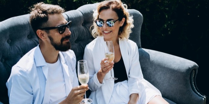 loving couple, rich people, beautiful couple