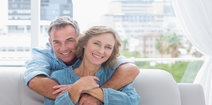 A man hugging his wife second chance love