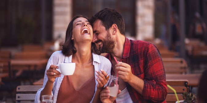 couple sitting in a cafe
