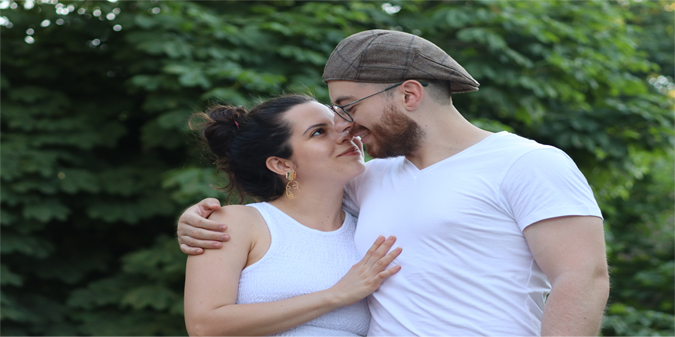 couple looking each other