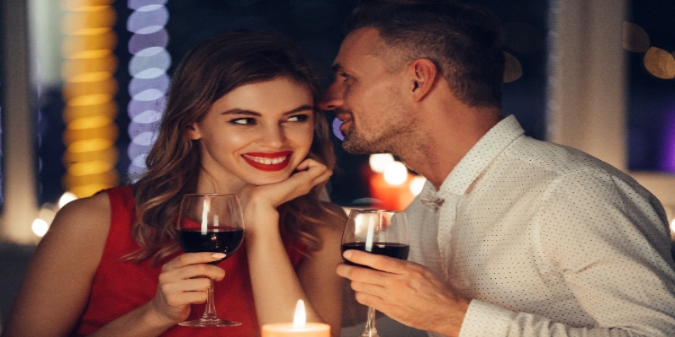 Single men interacting with women