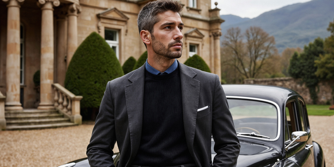 rich man by the car