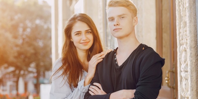 loving couple, rich people, beautiful couple
