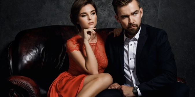 loving couple, rich people, beautiful couple